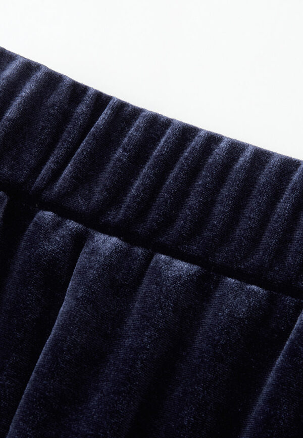 Velvet Wide-leg Elasticated Pants - Image 7