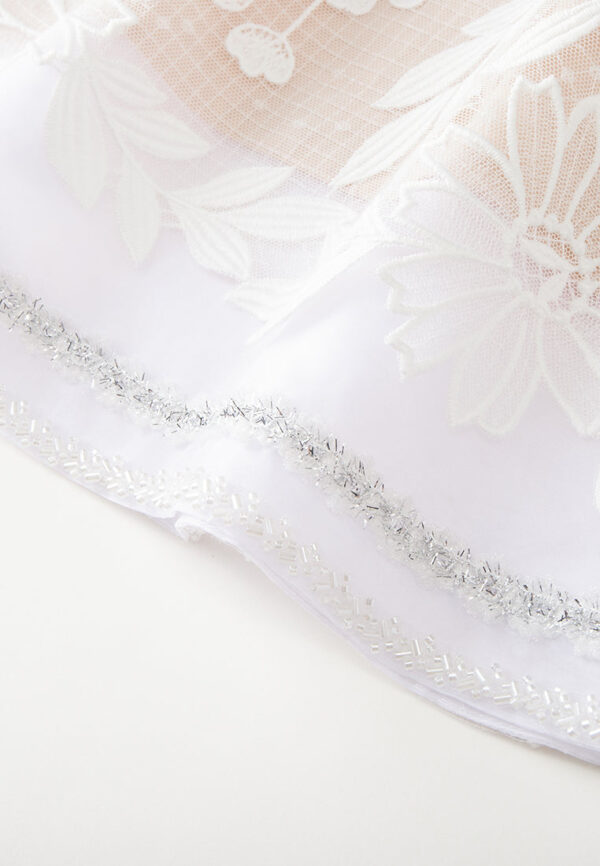 Frayed Lurex-detail Embroidered Mesh dress - Image 8