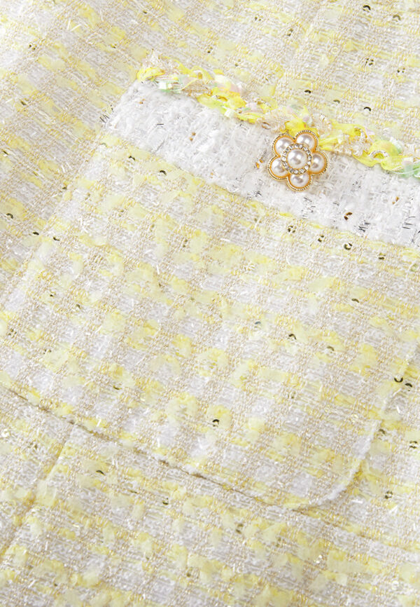 Contrasting-trim Braided-detail Sequin-detail A-line Dress - Image 4