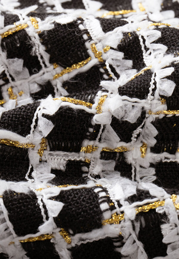 Structured Black-and-white Embellsihed Jacket - Image 8