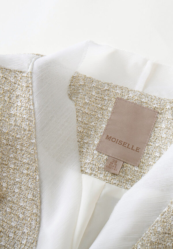 Chiffon-trim Double-breasted Jacket - Image 3