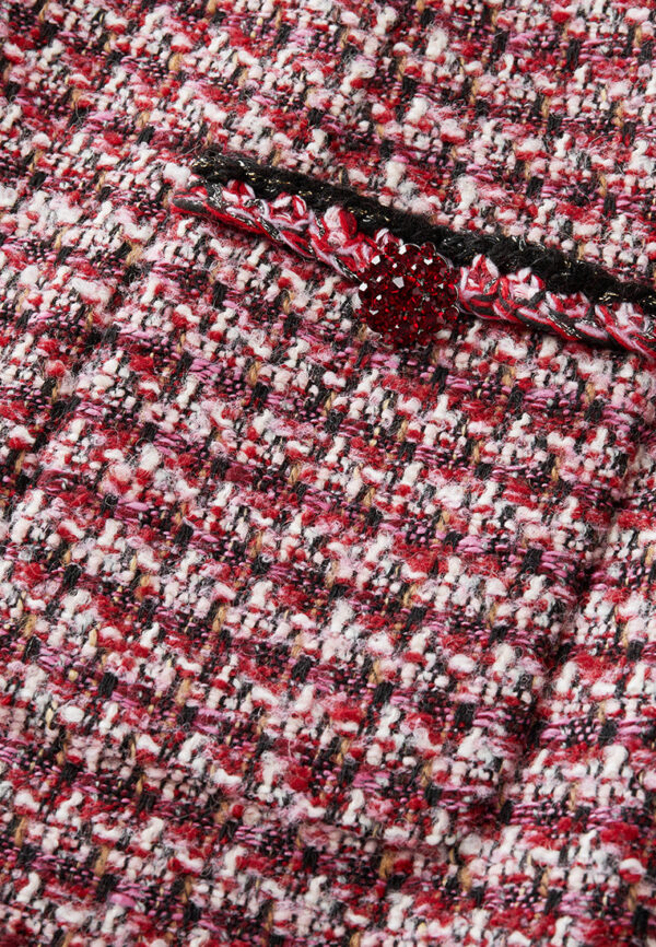 Contrasting-trim Checked Tweed Dress - Image 4