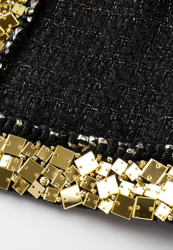 Prestige Chinese Button Square-sequin Stand Collar Jacket - Image 5