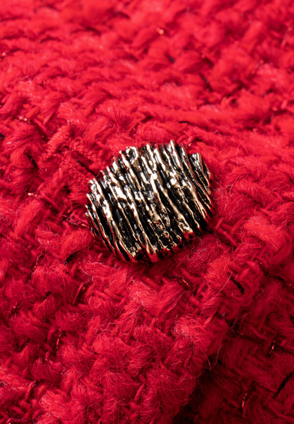 Chain-belt Checked Tweed Maxi Dress - Image 6