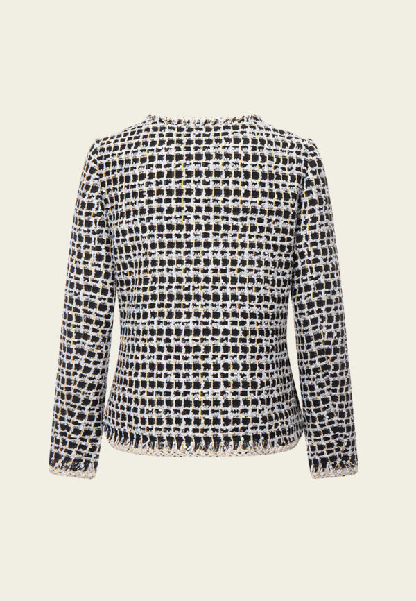 Structured Black-and-white Embellsihed Jacket - Image 2
