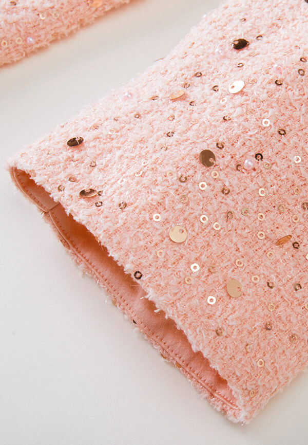 Sequin-detail Frayed-detail Slim-fit Dress - Image 5
