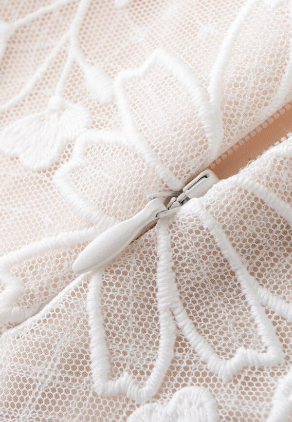 Frayed Lurex-detail Embroidered Mesh dress - Image 5