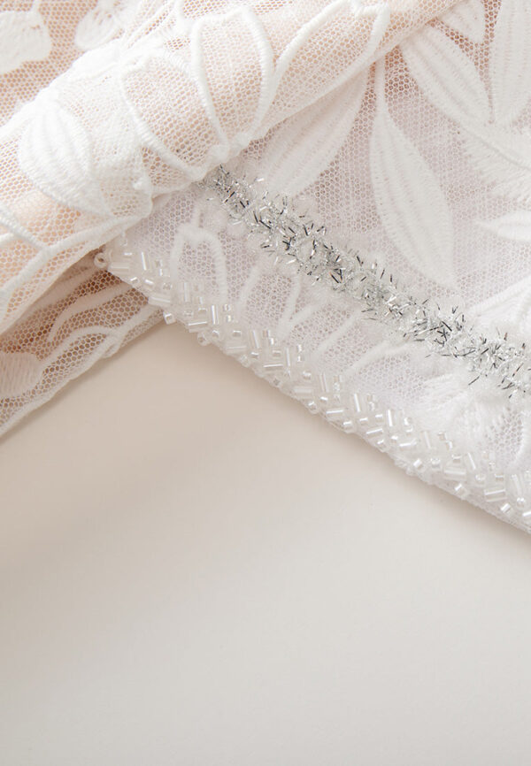 Frayed Lurex-detail Embroidered Mesh dress - Image 7