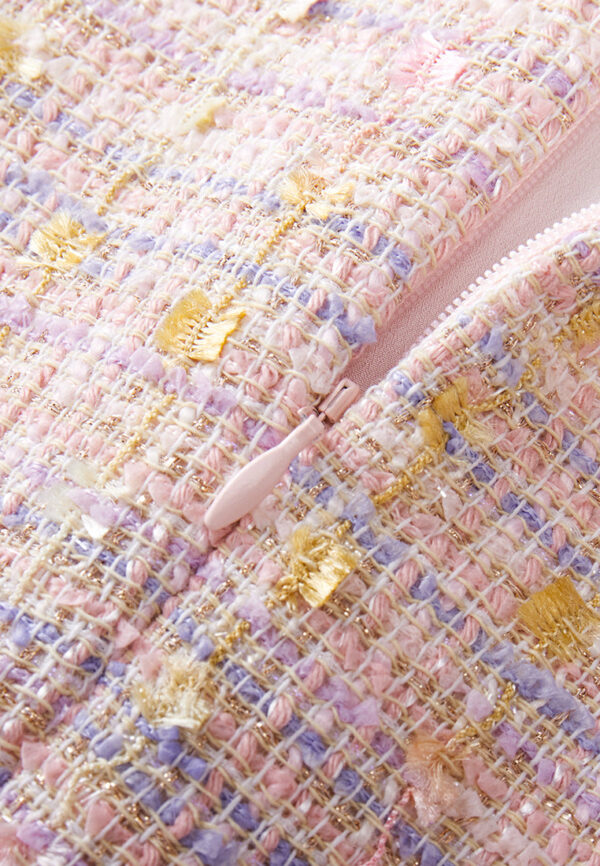 Frayed-detail V-neck Belted Dress - Image 7