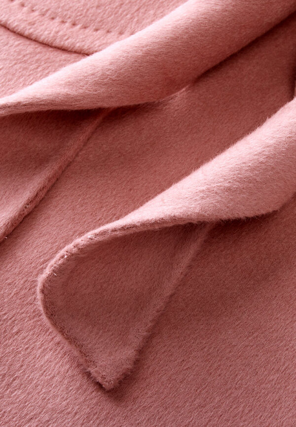 Shawl-Lapel Wrap-knotted Patch-pocket Coat - Image 6
