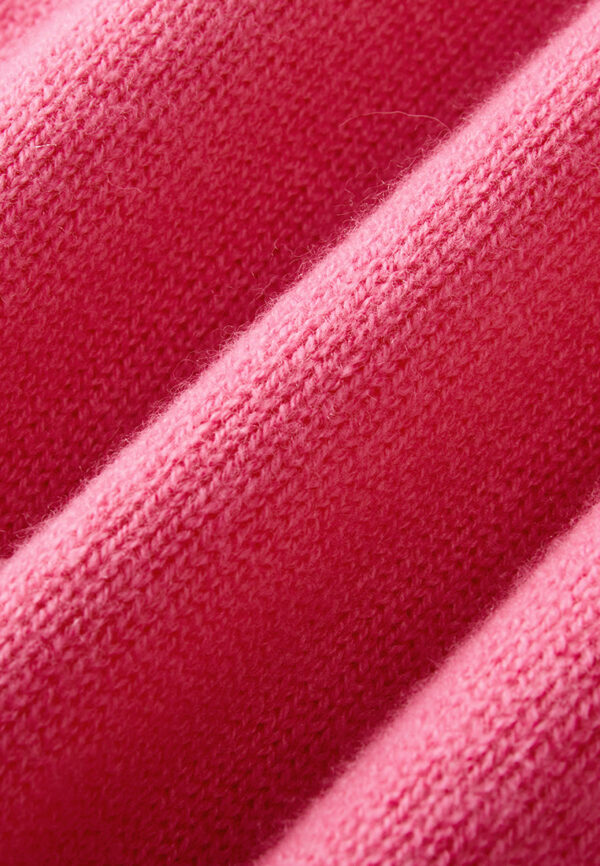 Fushia Ribbed Patchwork-shoulder Embroidered-detail Sweater - Image 8