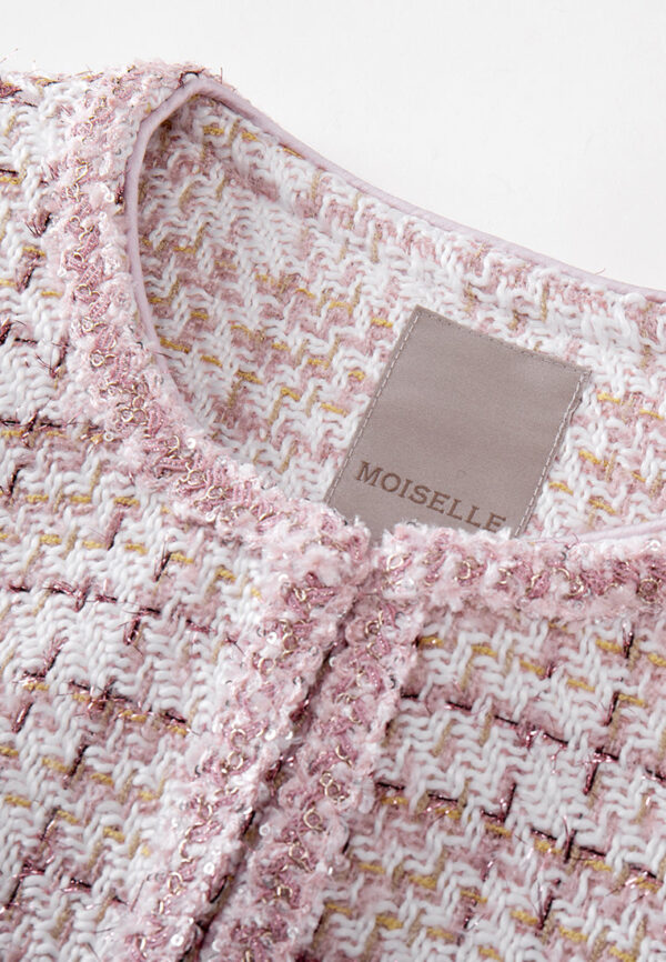 Lurex-trim Patch-pocket Tweed Jacket - Image 3