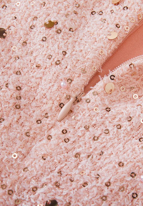 Sequin-detail Frayed-detail Slim-fit Dress - Image 8