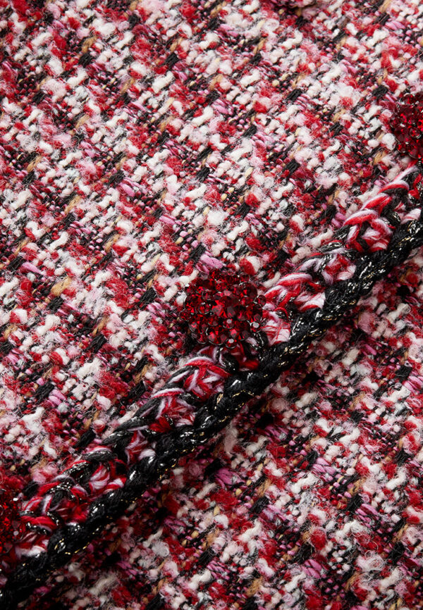 Contrasting-trim Checked Tweed Dress - Image 5