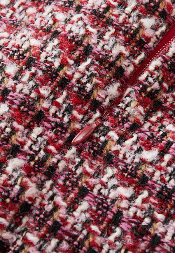 Contrasting-trim Checked Tweed Dress - Image 8