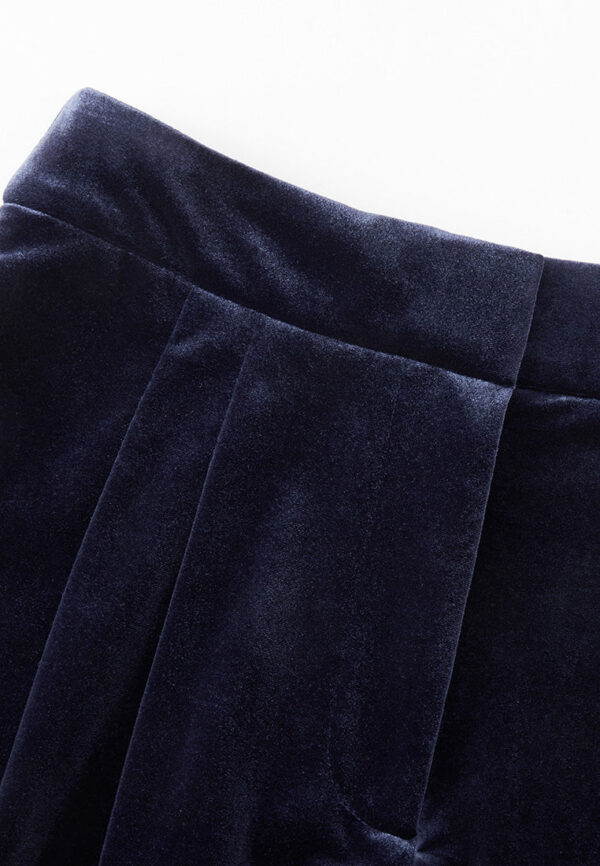 Velvet Wide-leg Elasticated Pants - Image 3