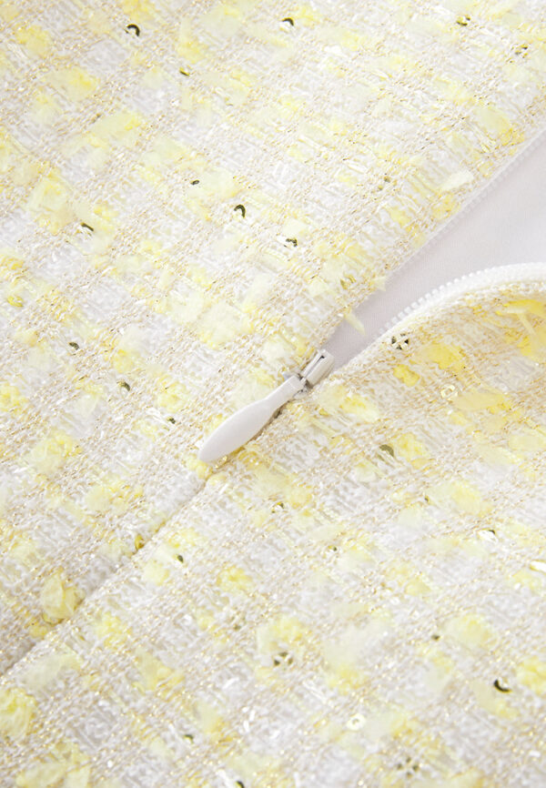 Contrasting-trim Braided-detail Sequin-detail A-line Dress - Image 7