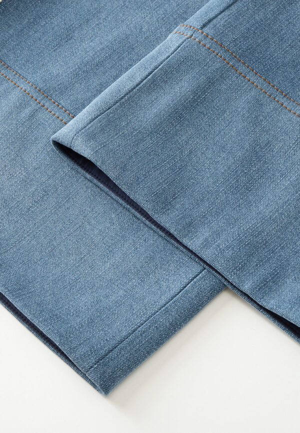 Embellished-trim Slit-pocket Wide-leg Jeans - Image 5